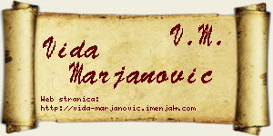 Vida Marjanović vizit kartica